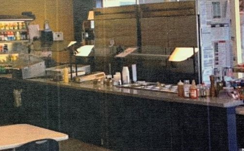 Commercial Kitchen Serving Counter with Equipment